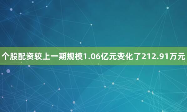 个股配资较上一期规模1.06亿元变化了212.91万元